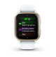 Venu Sq2 – Music Edition - Cream Gold Aluminium Bezel with White Case and Silicone Band - 010-02700-11 - Garmin